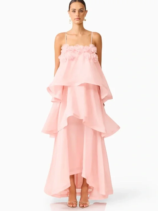 Elliatt Blush Pink Layered Ruffle Maxi Dress - Picture 2 of 2